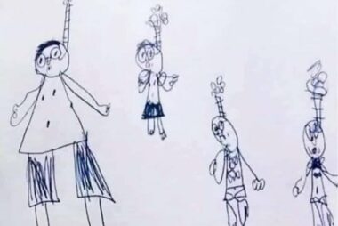 El dibujo siniestro de un niño